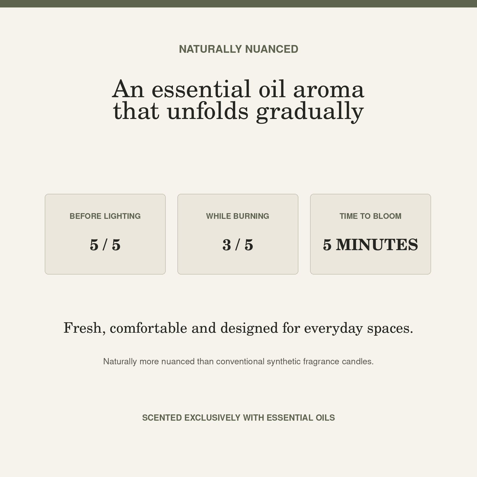 Northern Forest natural essential oil aroma and fragrance intensity guide