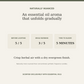 Forest Purify natural essential oil aroma and fragrance intensity guide